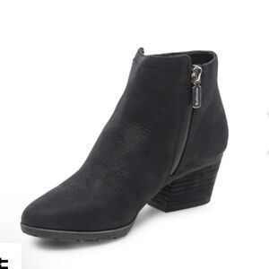 Blondo Valli Black Nubuck Waterproof Ankle Booties | Size 6.5